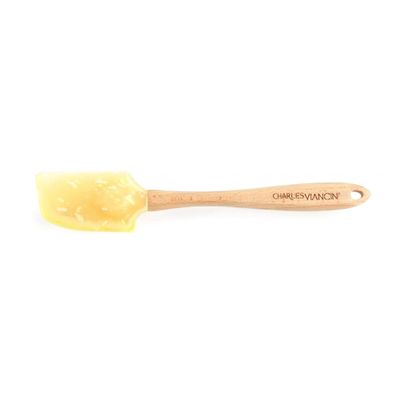 Charles Viancin - Lemon Leaf Spatula - Durable Wooden Handle, Silicone Head - BPA-Free, Plastic Free, Food-Grade Silicone - Heat Resistant up to 220C / 428F