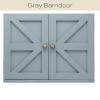 Excello Global Products Barndoor Rustic Wood Collage Picture Frame with 2 Magnetic Chalkboard Doors: Decor for Kitchen, Living Room, Bedroom, Office - Gray view 3