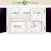 Excello Global Products Barndoor Wood Collage Picture Frame with 2 Magnetic Chalkboard Doors: Decor for Kitchen, Living Room, Bedroom, Office - White view 2