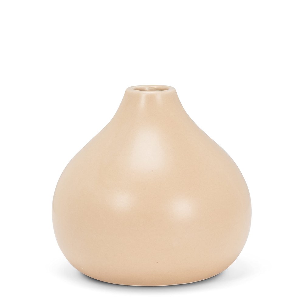 Abbott Collection 27-CASHMERE-963 Medium Matte Vase, Sand