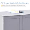 kleankin Vanity Unit Bathroom Cabinet with 2 Doors Shelf Adjustable MDF White + Grey 60 x 30 x 60 cm view 4