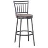 American Woodcrafters Stockton Gray Metal Swivel 30" Seat Height Bar Stool view 1