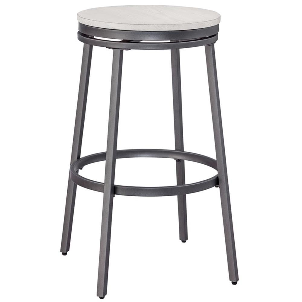 American Woodcrafters Stockton Backless Gray Metal 30" Seat Height Bar Stool