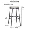 American Woodcrafters Stockton Backless Gray Metal 30" Seat Height Bar Stool view 3