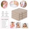 4 Pcs Light Brown Fingertip Towels for Bathroom - 11 x 18 Inches, Extra Absorbent and Soft Terry Towels for Sensitive Skin, Quick Dry view 3
