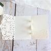 10sets 3D Pop Up Bride And Groom White Wedding Invitation Card Laser Cut Pocket Floral Engagement Invitations with Envelope & Inner Paper (Ivory),18*12.5CM view 3