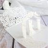 10sets 3D Pop Up Bride And Groom White Wedding Invitation Card Laser Cut Pocket Floral Engagement Invitations with Envelope & Inner Paper (Ivory),18*12.5CM view 4