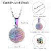 XSMZB Basketball Hoop Cremation Jewelry for Ashes Stainless Steel Pendant Locket Keepsake Memorial Urn Necklace for Women Men (Basketball-Colorful) view 4
