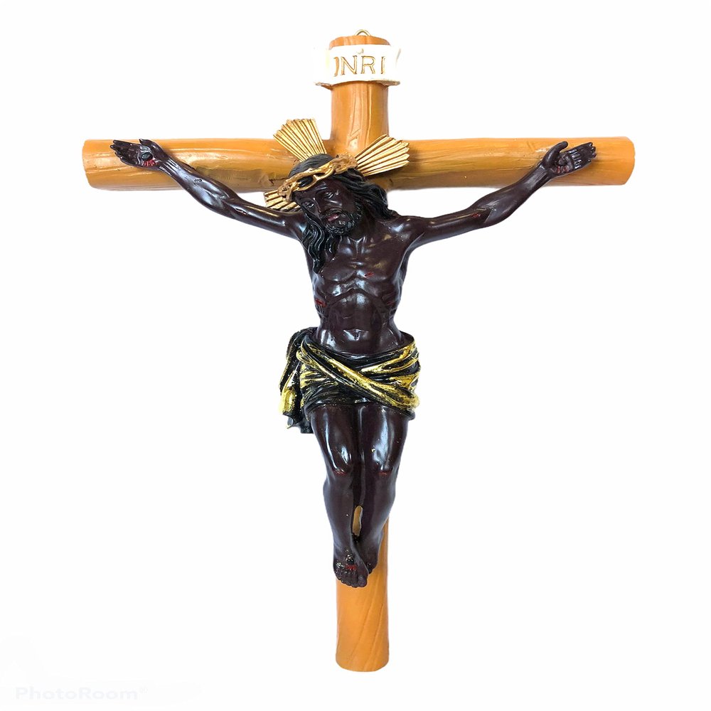 Gigi's Classy Kids 12 Inch Cristo del Veneno Esquipulas Negro Crucifijo Black Crucifix Jesus Religious Gift
