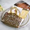 10sets 3D Pop Up Bride And Groom White Wedding Invitation Card Laser Cut Pocket Floral Engagement Invitations with Envelope & Inner Paper (Gold),18*12.5CM view 2