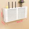 Froiny 1PC WiFi Storage Box Wall Attachment Router Shelf Multifunctional PVC Wood Sundry Organizer for Living Room view 3