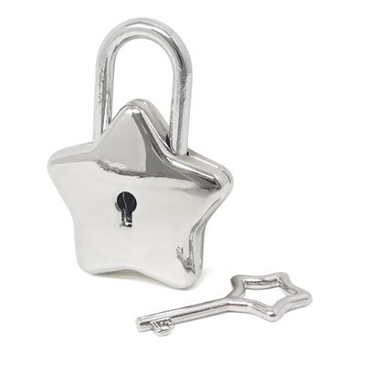 Honbay Mini Silver Tone Cute Star Shaped Padlock with Key for Jewelry Box, Purse, Handbag, Cabinet, Treasure Chest, Luggage, Letter Box, Diary, etc