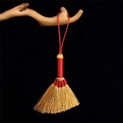 BLESSUME Witch Altar Broom Pentacle Mini Wizard Broom Pentagram/Celtic Knot Divination Ornament (Little Broom Pendant)