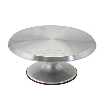 12 Inch Cake Decorating Turntable Aluminum Alloy Skid Cake Rack Rotating Table