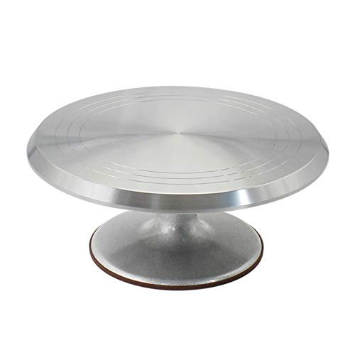 12 Inch Cake Decorating Turntable Aluminum Alloy Skid Cake Rack Rotating Table