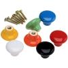 YUNSI Creative Handles 1pc Colorful Ceramic Door Handle Round Cabinet Knob Cupboard Drawer Wardrobe Pull Knob Furniture Kitchen Accessories Candy Color Hardware Handle(E) view 3