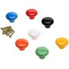 YUNSI Creative Handles 1pc Colorful Ceramic Door Handle Round Cabinet Knob Cupboard Drawer Wardrobe Pull Knob Furniture Kitchen Accessories Candy Color Hardware Handle(E) view 4