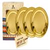 Craftsman SATVIK Set of 12 Pieces Pure Brass Pujan Prasad Bhog Thali Mandir Temple Indian Hindu Rituals Diwali Festive Kahnaji Bhog Puja Plate view 1