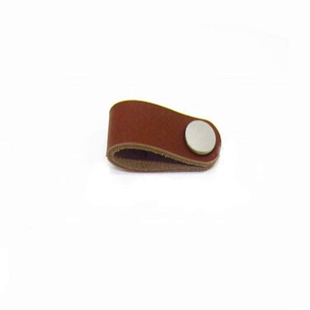 YUNSI Creative Handles Cabinet Handle Soft PU Leather Dresser Drawer Door Knobs Pull Furniture Hardware Dresser Knobs Furniture Knob Kitchen Knobs Hardware Handle(Brown,Single Hole)