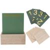 VOSAREA 1set Rustic Wood Desktop Calendar Simple Cactus Decor for Office and Home Unique Perpetual Table Ornament for Learning Numbers and Multi-scene Use view 1