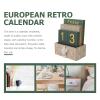 VOSAREA 1set Rustic Wood Desktop Calendar Simple Cactus Decor for Office and Home Unique Perpetual Table Ornament for Learning Numbers and Multi-scene Use view 3