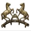 BHARAT HAAT Brass Hanging Key Holder Wall Stand Hanger with Horse Design 4 Hooks Medium Size Traditional Carving Work Home Decor Showpiece Handicraft Art (6 x 1.3 x 3.5 inch,Yellow) view 1