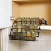 YIYIBYUS Retractable Kitchen Storage Organiser,3-Tier Pantry Storage Solution for Spices and Jars,Metal Space-Saving Kitchen Shelf Rack for Spice Jars Cans Rack Pantry Storage Cabinet Organizer view 3
