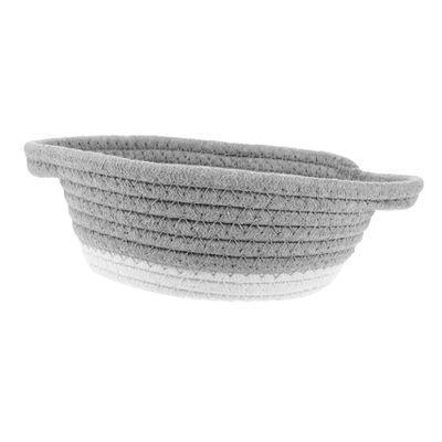 Cabilock 1Pc woven toy basket storage chest flower arrangement cotton rope decorate Woven Waste basket household hanging basket white wall hanging multipurpose to weave