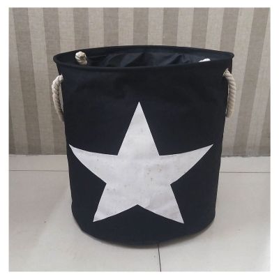 SSLA Storage Bucket Box Basket Clothing Bag Folding Basket Dirty Clothes Hamper Bathroom Home Kitchen Bathroom (Color : Black)