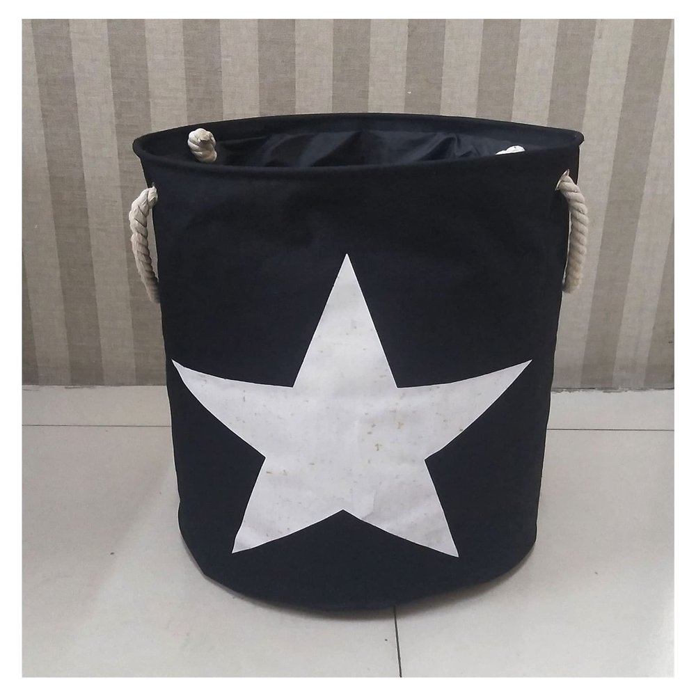 SSLA Storage Bucket Box Basket Clothing Bag Folding Basket Dirty Clothes Hamper Bathroom Home Kitchen Bathroom (Color : Black)