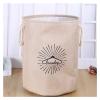 SSLA Round Cotton and Linen EVA Dirty Clothes Basket Toy Storage Basket Home Organizing Basket (Color : Yellow) view 1