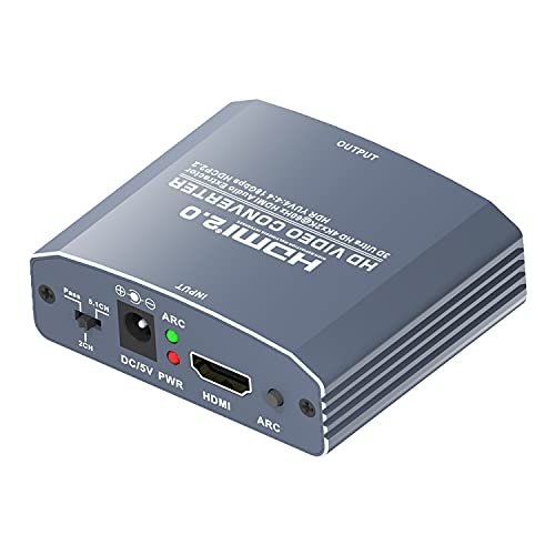 3D Ultra Hd 4kx2k@60hz Hdmi Audio Extractor, Separate Hdmi Signal to Hdmi Signal & 3.5 Stereo/spdif/coaxial Audio, Supports 1080i/p & Video Color 36bit Deep Color