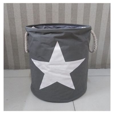 SSLA Storage Bucket Box Basket Clothing Bag Folding Basket Dirty Clothes Hamper Bathroom Home Kitchen Bathroom (Color : Gray)