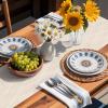 Edwiinsa Cotton Linen Table Runners 13 x 120inch, Brown Tan Quatrefoil Water Wave Texture Non-Slip Table Top Decor Bed Runners for Kitchen/Farmhouse/Hotel All Season Use, 120inches Long view 2