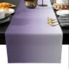 Edwiinsa Cotton Linen Table Runners 13 x 120inch, Ombre Non-Slip Table Top Decor Bed Runners for Kitchen/Farmhouse/Hotel All Season Use, Gradient Purple 120inches Long view 1
