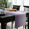 Edwiinsa Cotton Linen Table Runners 13 x 120inch, Ombre Non-Slip Table Top Decor Bed Runners for Kitchen/Farmhouse/Hotel All Season Use, Gradient Purple 120inches Long view 3