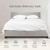 Supima ELS Cotton 550-Thread-Count 4-PCs Sheet Set Fits Mattress 15-18'' Fully Elastic Deep Pocket (Emperor Size) Extra Long Staple (Solid, White) view 3