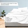 Supima ELS Cotton 550-Thread-Count 4-PCs Sheet Set Fits Mattress 15-18'' Fully Elastic Deep Pocket (Emperor Size) Extra Long Staple (Solid, White) view 4
