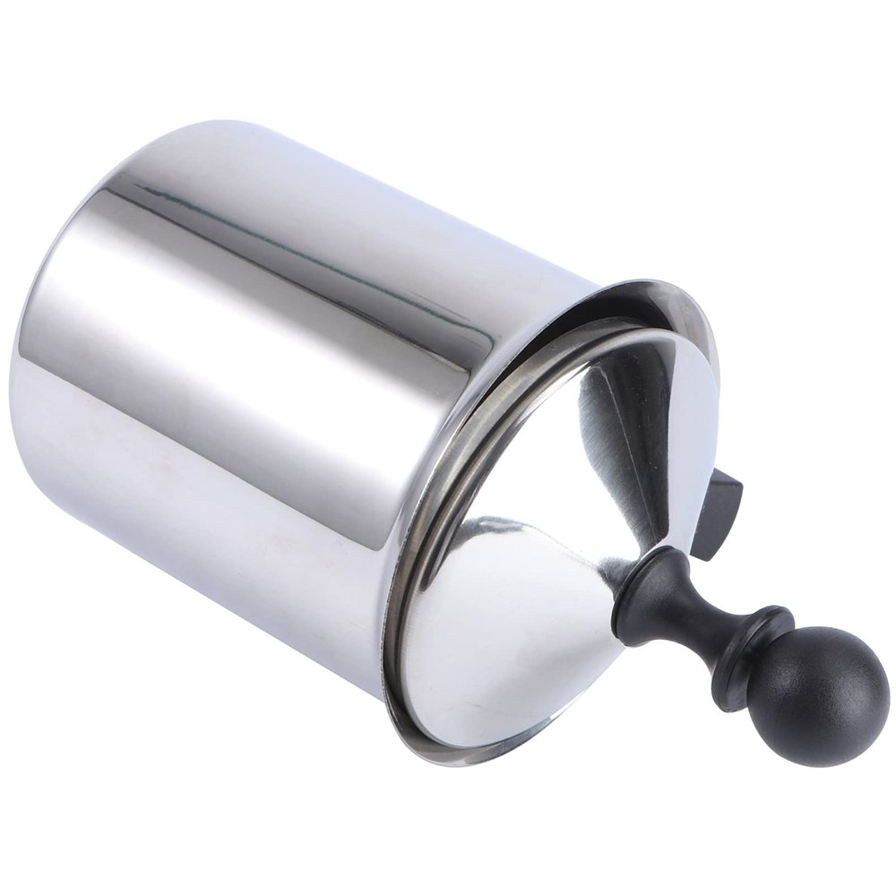 1pc Manual Frother Hand Pump Foaming Maker for Home Use Cappuccino Mixer Low Noise Design Easy to Clean Portable Frothing Tool