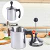 1pc Manual Frother Hand Pump Foaming Maker for Home Use Cappuccino Mixer Low Noise Design Easy to Clean Portable Frothing Tool view 4