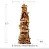 23CM Chinese Feng Shui Guan yin Sculpture Woodcarving Guan yin Buddha Statue,Boxwood Ornament Decoration Gift,Lifelike Home Decoration Bring Good Luck view 2