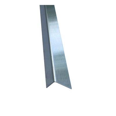 DIY Brushed Stainless Steel Outside Corner 1/2" x 1" Stove Perimeter Countertop Gap Filler Trim (48 inches Long)