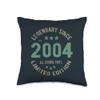 22 Year Old Bday Legend Since 2004 - Vintage 22nd Birthday Throw Pillow view 1