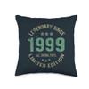 27 Year Old Bday Legend Since 1999 - Vintage 27th Birthday Throw Pillow view 1