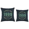 27 Year Old Bday Legend Since 1999 - Vintage 27th Birthday Throw Pillow view 3