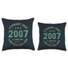 19 Year Old Bday Legend Since 2007 - Vintage 19th Birthday Throw Pillow view 3