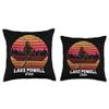 Bigfoot fishing lake canoeing Lake Powell Throw Pillow view 3