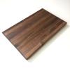 All Dark Black Walnut Cutting Board 15 x 10 with built in handles and Rubber Feet view 2