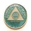 28 Year AA, Aqua, Turquoise, Blue, Bling, Glitter, Medallion, Bling, Chip, Coin, Token view 1