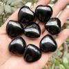 Fekuar 4Pcs Natural Black Obsidian Crystal Heart Pocket Stone Set, Polished Palm Love Healing Therapy Chakra Balancing 1.2 inches (30mm) view 2